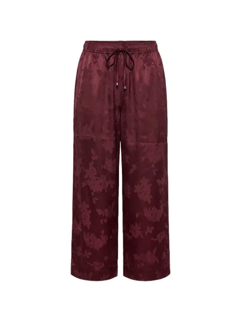 GANNI floral-motif trousers Red A1080169