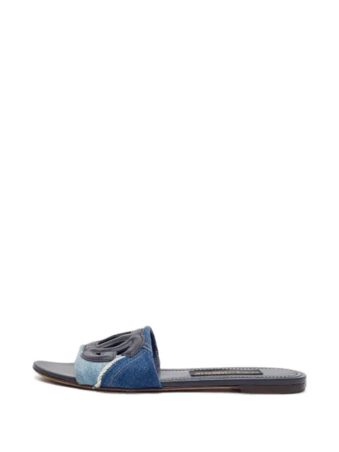 Dolce & Gabbana Pre-Owned logo-detail flat sandals Blue 1380691