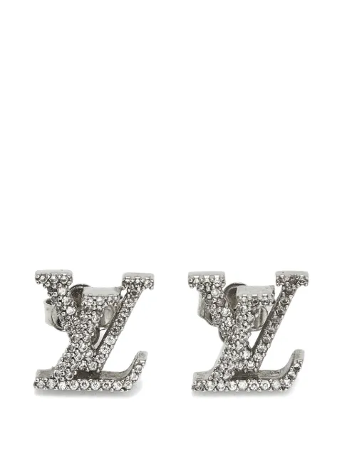 Louis Vuitton Pre-Owned LV-logo earrings Silver 1378346