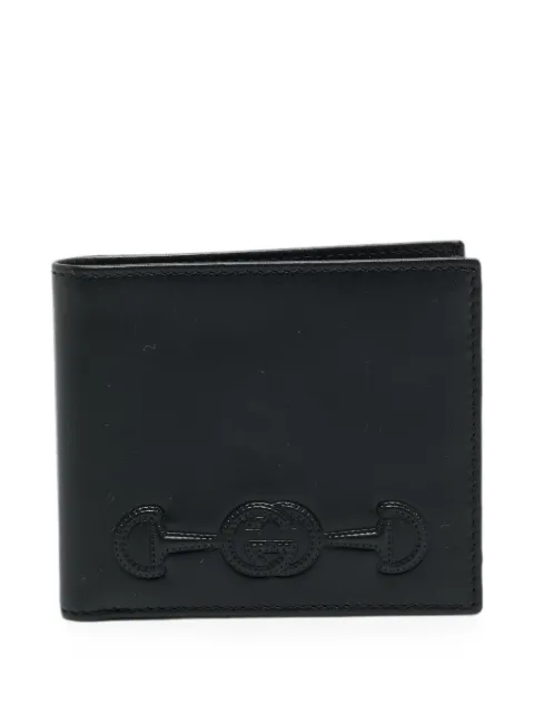 Gucci Pre-Owned Interlocking G Horsebit bifold wallet Black 1378192