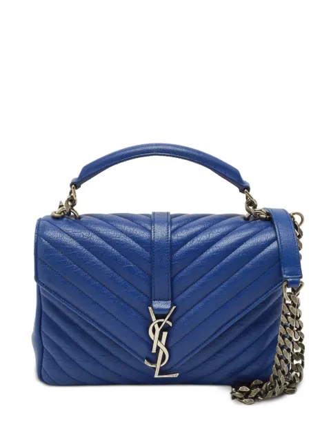 Saint Laurent Pre-Owned 2015 College matelassé tote bag Blue 1278745