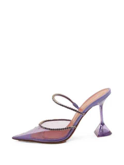 Amina Muaddi Gilda crystal-embellished sandals Purple 1378951