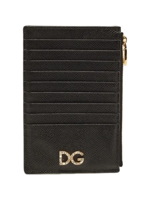 Dolce & Gabbana Pre-Owned DG-plaque card holder Black 1375314
