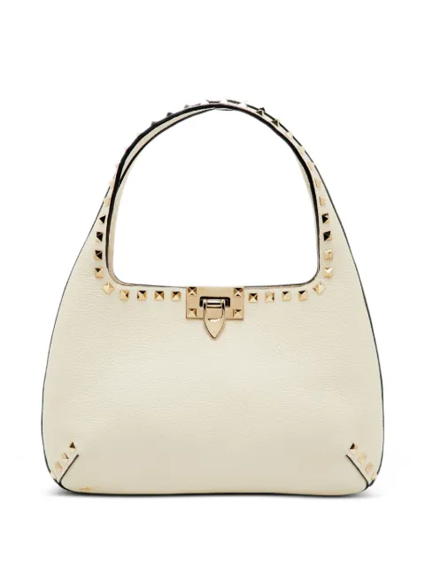 Valentino Garavani Pre-Owned Rockstud leather shoulder bag Neutrals 1328497