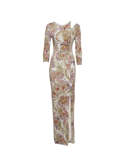 Just Cavalli Vintage floral-print cut-out maxi dress White 1375731
