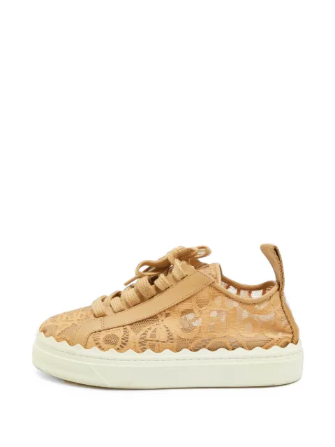 Chloé Pre-Owned Lauren lace sneakers Brown 1379656