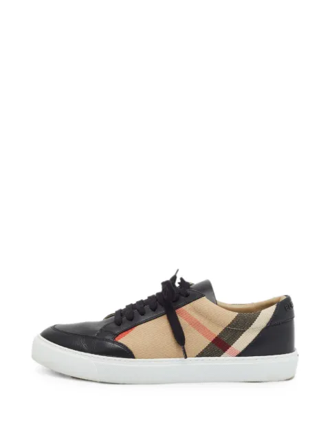 Burberry Pre-Owned Check-panel sneakers Black 1380190