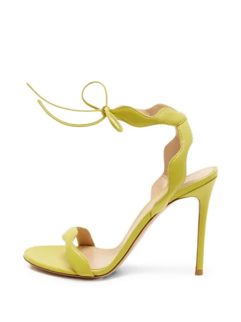 Gianvito Rossi Wavy ankle-tie sandals Green 1378771