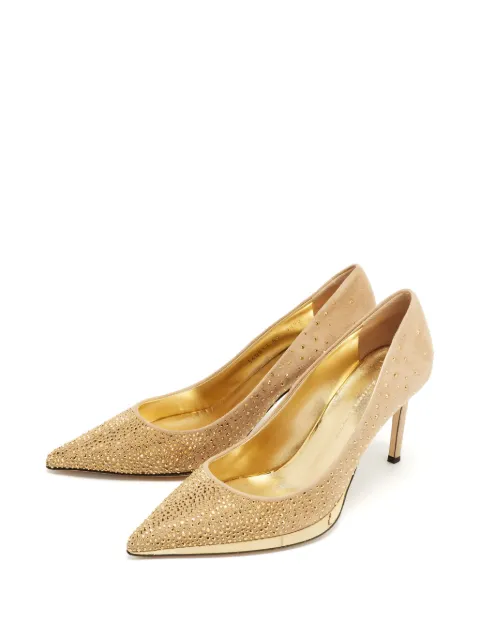 Giuseppe Zanotti Vintage Virgyn crystal-embellished pumps Neutrals 1380340