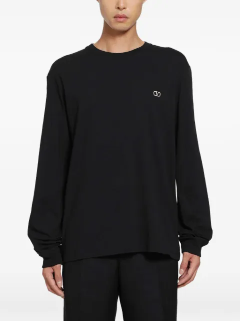 Valentino Garavani VLogo long-sleeve T-shirt Black 9V3MG18DBMP