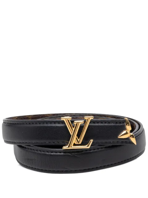 Louis Vuitton Pre-Owned 2021-2026 Leather and Monogram Pretty LV Reversible belt Black KJNKCSP116AV8M9E