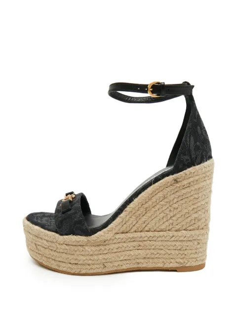Versace Pre-Owned Medusa wedge sandals Black 1378180