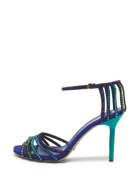 Sergio Rossi crystal-embellished ankle-strap sandals Blue 1377899