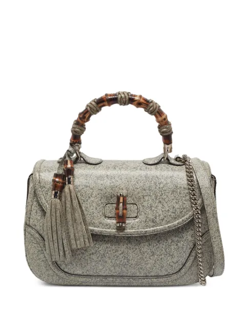 Gucci Pre-Owned New Bamboo tassel tote bag Grey 1379836