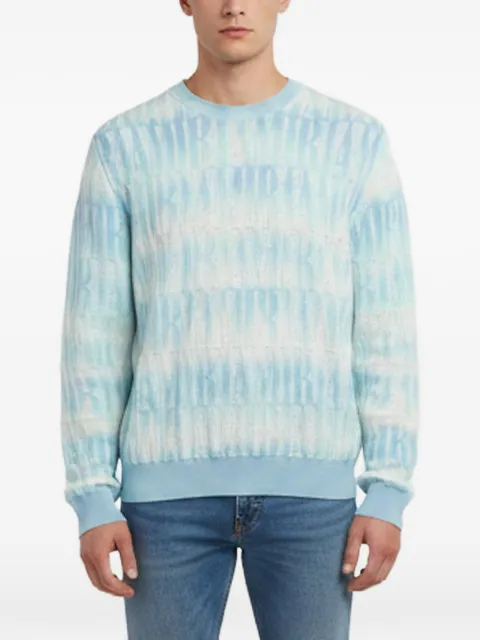 AMIRI gradient logo-pattern sweater Blue 1378146