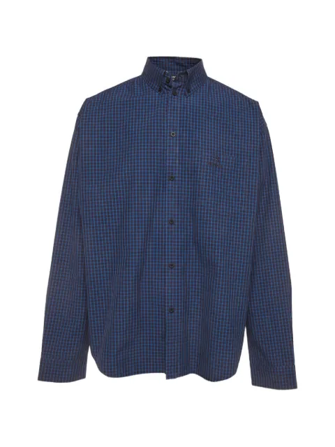 Balenciaga Pre-Owned plaid button-down shirt Blue 1378923