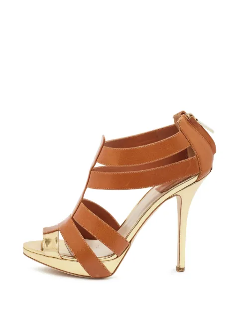 Christian Dior Pre-Owned strappy leather sandals Brown 1377828