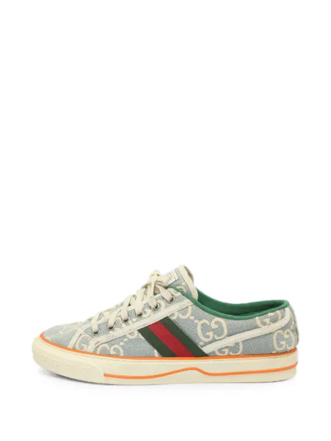 Gucci Pre-Owned Tennis 1977 Web stripe sneakers Blue 1362790