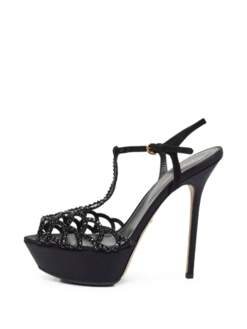 Sergio Rossi embellished ankle-strap sandals Black 1378099