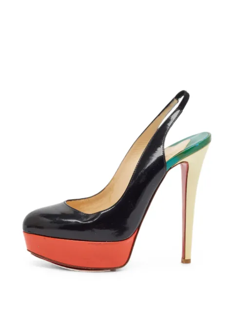 Christian Louboutin Pre-Owned Bianca platform slingback sandals Black 1379465