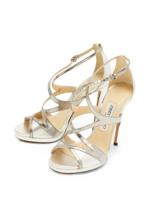 Jimmy Choo Pre-Owned Marianne heeled sandals Silver 1380802