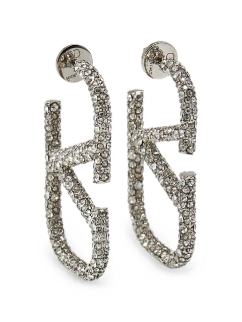 Valentino Garavani Pre-Owned VLogo crystal earrings Silver 1378372