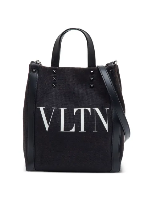 Valentino Garavani Pre-Owned mini Rockstud VLTN tote bag Black 1328776
