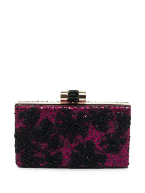 Saint Laurent Pre-Owned embellished mesh clutch bag Pink 1377914
