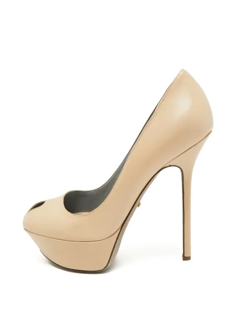 Sergio Rossi cut-out platform pumps Neutrals 1378164