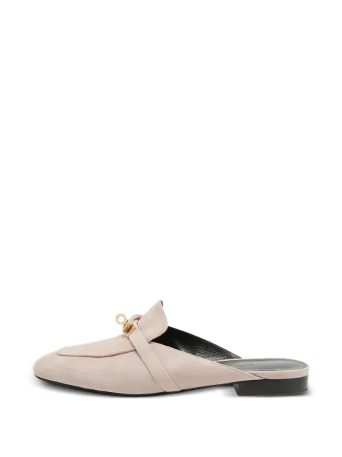 Hermès Pre-Owned Oz suede mules Pink 1378232