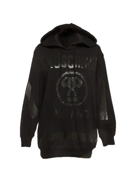 Moschino Pre-Owned Question Mark graphic hoodie Black 1377645