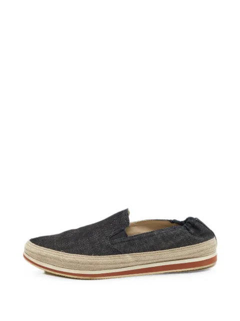 Prada Pre-Owned denim slip-on loafers Blue 1379194