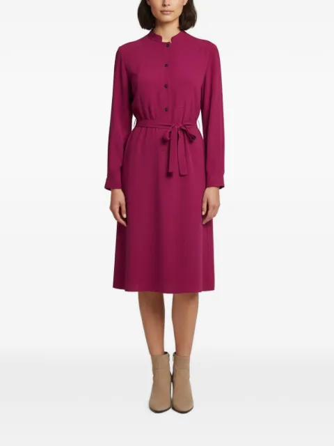 Gucci Pre-Owned 2013 belted crepe midi dress Purple 1381042