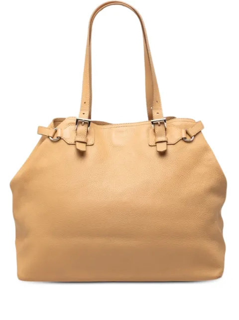 Prada Pre-Owned 2000-2026 Vitello Daino tote bag Brown X16KPY2IS066K3TR