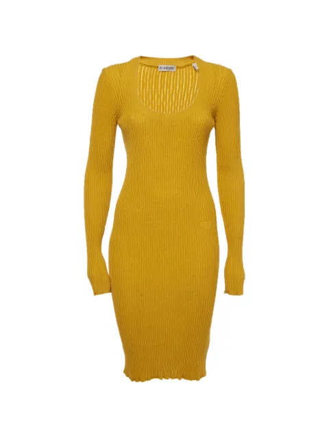 Burberry Pre-Owned rib-knit midi dress Yellow 1377641