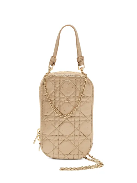 Christian Dior Pre-Owned 2022 Cannage Call'in phone pouch Neutrals 1379484
