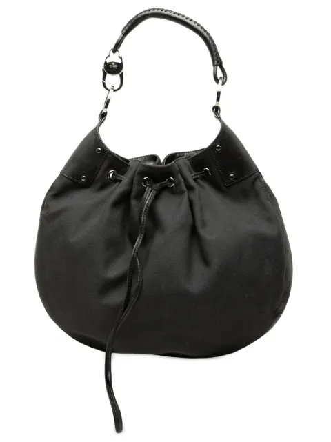 Gucci Pre-Owned 2000-2015 Canvas Drawstring hobo bag Black RGURTXXSU2OO4421