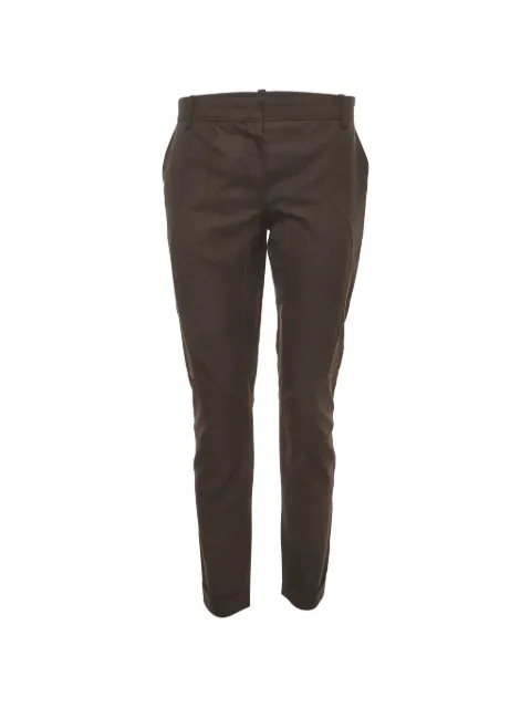 Louis Vuitton Pre-Owned ankle-zip slim-fit trousers Brown 1380161
