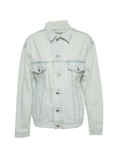 Balenciaga Pre-Owned logo-print denim jacket Blue 1378510