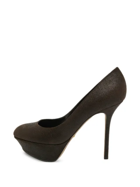 Sergio Rossi leather platform pumps Brown 1377799