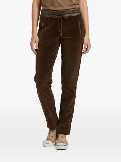 Dolce & Gabbana Pre-Owned velvet satin-trim trousers Brown 1376287