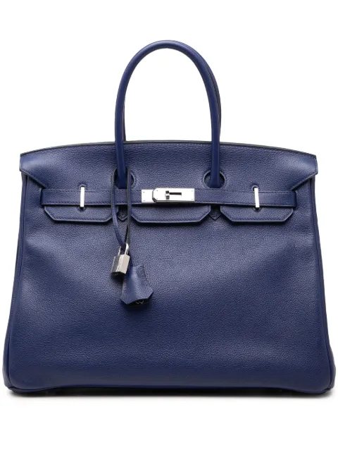 Hermès Pre-Owned 2018 Limited Edition Taurillon Novillo Sea Surf and Fun Birkin Retourne 35 handbag Blue P08CSO7KWWGK6GLQ