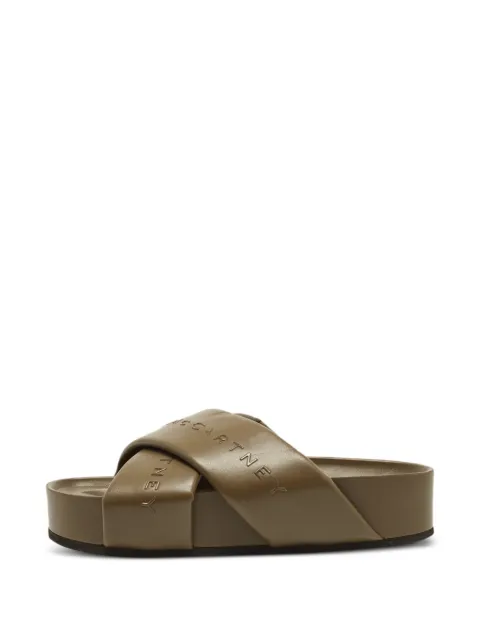 Stella McCartney Pre-Owned logo-debossed platform sandals Green 1381059