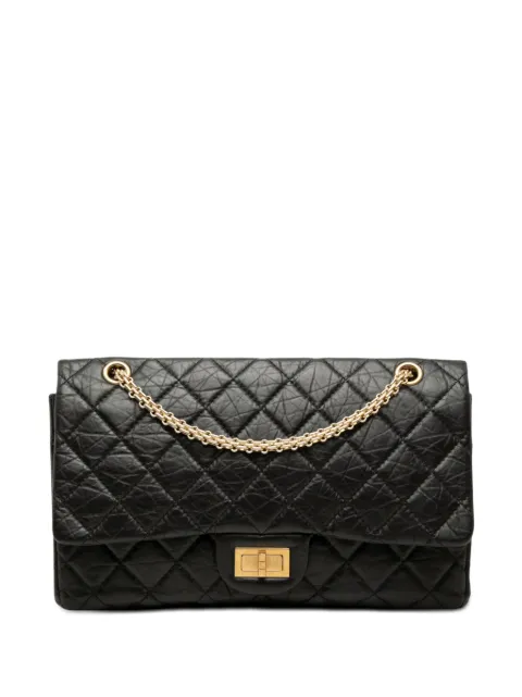 CHANEL Pre-Owned 2011 Quilted Aged Calfskin Reissue 2.55 Double Flap 227 shoulder bag Black HBC4C5ZWSAR0MY61