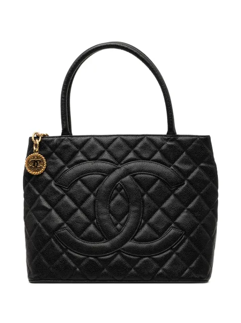 CHANEL Pre-Owned 2003-2004 Caviar Medallion tote bag Black FAF9MYBZ9PH06HE5