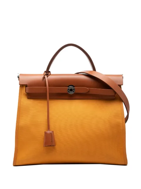 Hermès Pre-Owned 2020 Toile Herbag Zip 31 satchel Orange F2DGNDPQWZFFGKJM