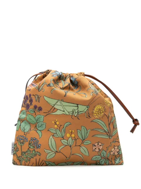 Loewe Pre-Owned 2021 Canvas Floral Print Drawstring pouch Orange CO3PB6C4LWB8TGXF