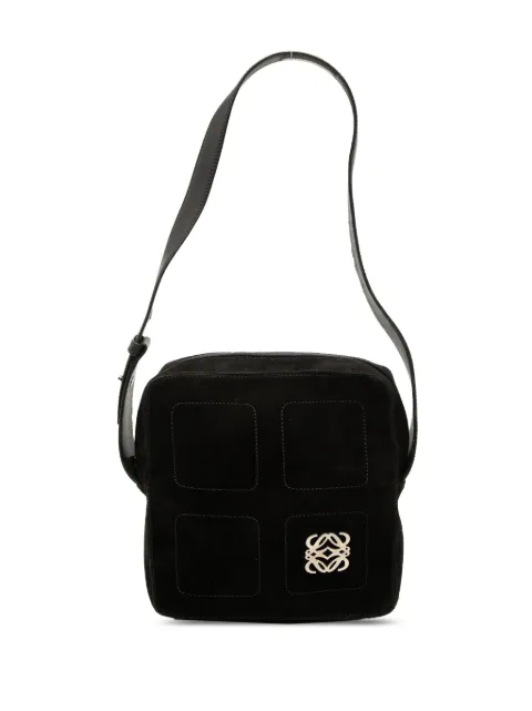 Loewe Pre-Owned 2011 Suede Anagram shoulder bag Black AEH5Q8CW9SU64FXM