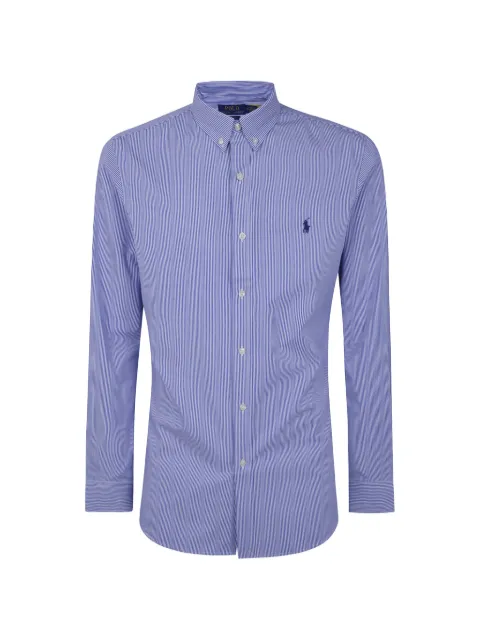 Polo Ralph Lauren hairline-stripe embroidered-logo shirt Blue 710928254007099
