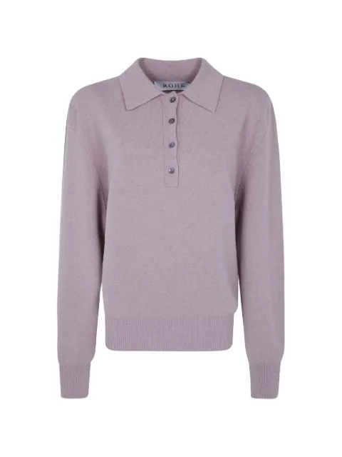 Róhe button-fastening knitted sweater Purple 42023317